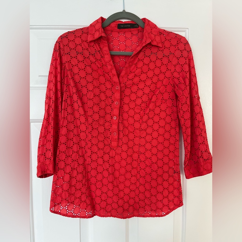 The Limited red blouse
